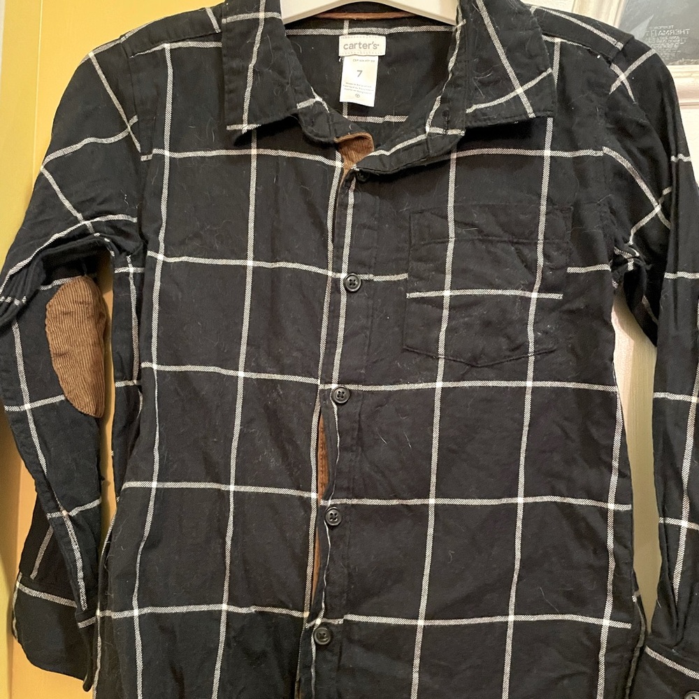 Carters Boys Sz 7 Flannel Shirt